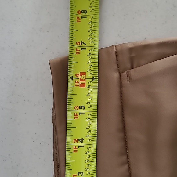 NWT Talbots Dark Gold Tan wide leg pants with satin shine size 8 - Picture 8 of 13